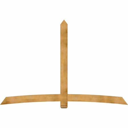 Ekena Millwork Bellingham Rough Sawn Timber Gable Bracket, Western Red Cedar, 108"W x 72"H x 2"D x 6"F, 16/12 Pitch GBW108X72X0206BEL00RWR